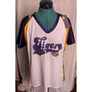 LSU KA For Her Nights Apparel Women'sTigers Fan #18 Jersey Size Lg 12/14 NWT